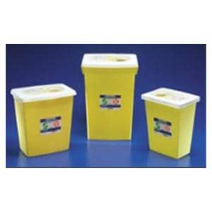 Chemotherapy Waste Container 8gal Yellow 11x15.5x17.75" Ld/Gskt PP 10/Ca