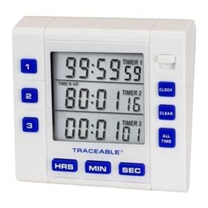 Traceable 3-Channel Timer 3-1/4x3x1" ABS Plastic Ea