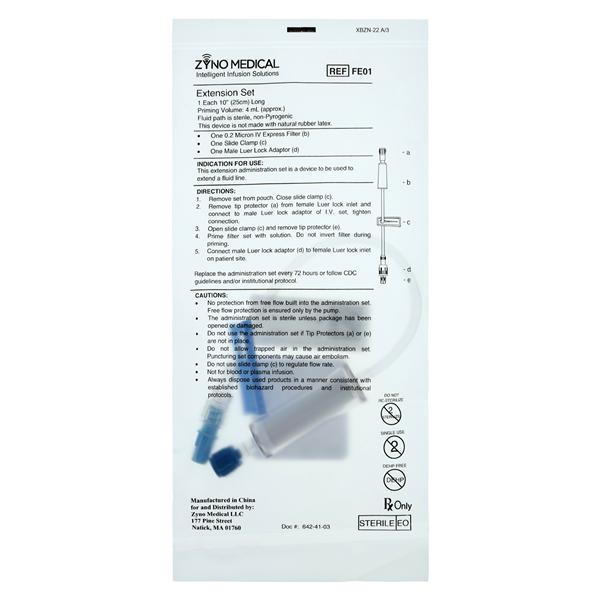 IV Extension Set 10" Female/Male Luer Lock 50/Ca