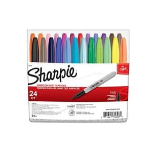 Sharpie Fine Point Permanent Marker Set Assorted Barrel 24/Set Ea