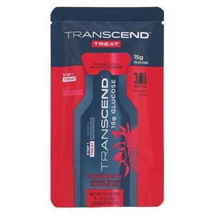 Transcend Glucose Gel 15gm Strawberry Squeeze Pouch 3/Pk