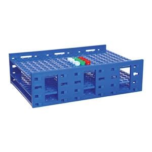 MEGA RACK Test Tube Rack Single 216 Place Blue Ea