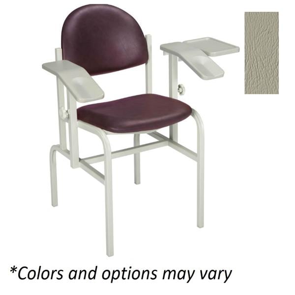 Blood Draw Chair Feather Gray Steel 350lb Capacity Ea