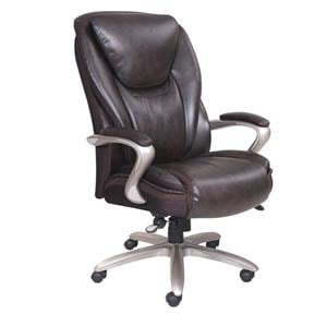 Hensley Executive Big & Tall Chair Roasted Chestnut/Satin Nickel Ea