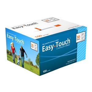 EasyTouch Syringe/Needle Insulin 0.5cc Attached Fx Ndl 30gx1/2 Cnvntnl 100/Bx