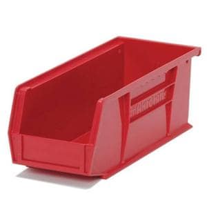 Organizer Bin Red Heavy Duty Polymer With Label Slot 5-1/2x10-7/8x5" Ea