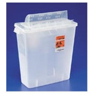 SharpSafety Sharps Container 3gal Trans Rd 6x13.75x16.25" Ld Hrzntl Drp PP Ea, 10 EA/CA