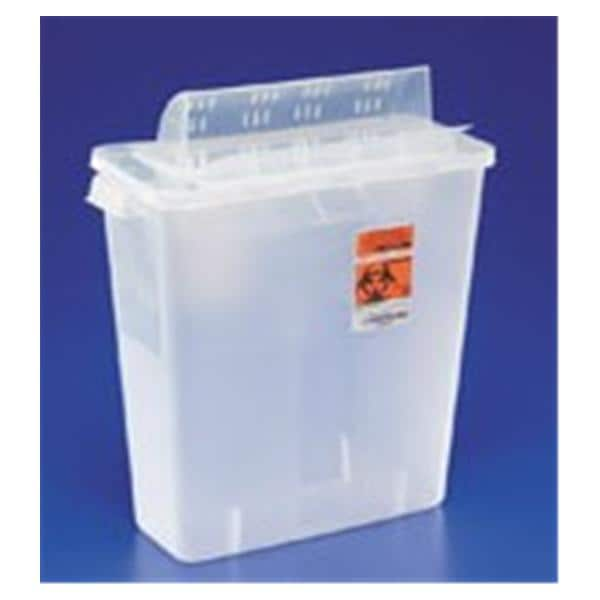 SharpSafety Sharps Container 3gal Trans Rd 6x13.75x16.25" Ld Hrzntl Drp PP Ea, 10 EA/CA