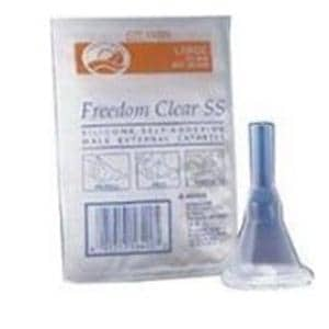 Catheter External Freedom Clear SS _ Short Thin Silicone 31mm 100/Bx