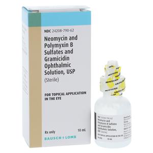 Neomycin/Polymyxin B Sulfate/Gramicidin Ophthalmic Solution Bottle 10mL/Bt