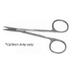 Iris Scissors Curved 4-1/2" Stainless Steel Disposable 20/Bx