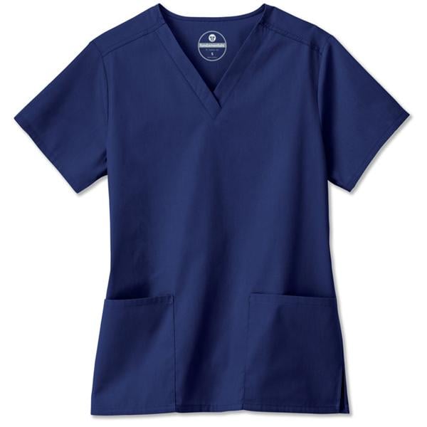 Fundamentals Scrub Shirt Short Sleeves X-Large Navy Womens Ea