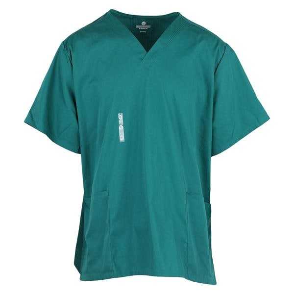 Fundamentals Scrub Shirt Short Sleeves 2X Large Hunter Green Womens Ea