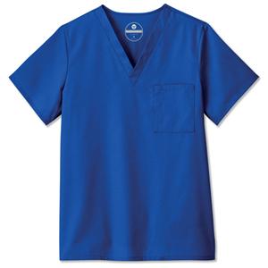 Fundamentals Scrub Shirt V-Neck Short Sleeves X-Small Galaxy Blue Unisex Ea