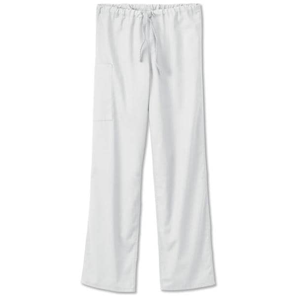 Fundamentals Scrub Pant 2 Pockets Small White Unisex Ea