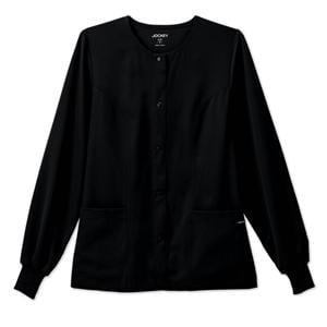 Jockey Warm-Up Jacket 2 Pockets Long Sleeves / Knit Cuff Large Black Womens Ea