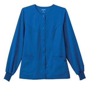 Jockey Warm-Up Jacket 2 Pockets Long Sleeves / Knit Cuff Large Royal Womens Ea