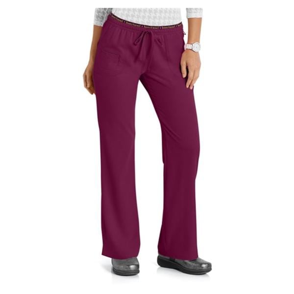 HeartSoul Scrub Pant 4 Pockets Medium Wine Womens Ea