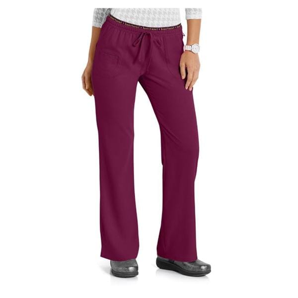 HeartSoul Scrub Pant 4 Pockets Medium Wine Womens Ea