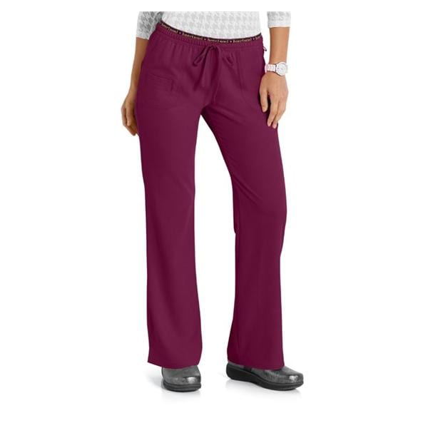 HeartSoul Scrub Pant 4 Pockets 2X Small Wine Womens Ea