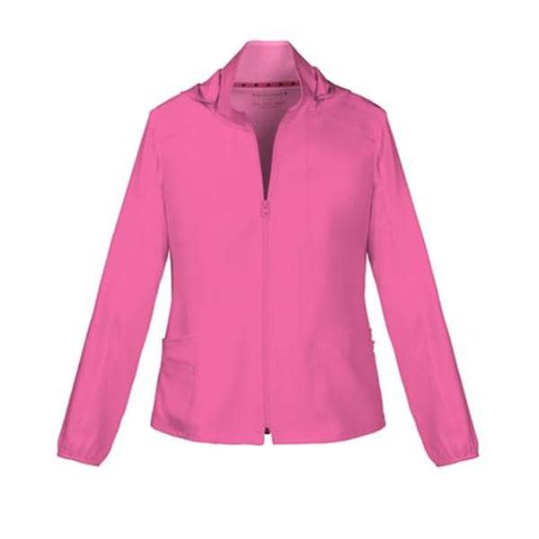 HeartSoul Warm-Up Jacket Poly/Spndx Fn Dobby StIn Lng Slv Medium Pnk Womens Ea
