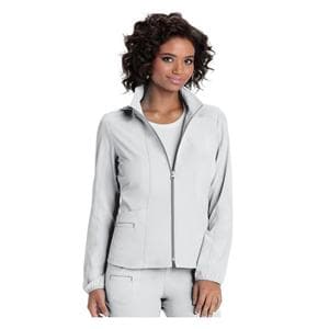 HeartSoul Warm-Up Jacket Long Set-In Sleeves Medium White Womens Ea