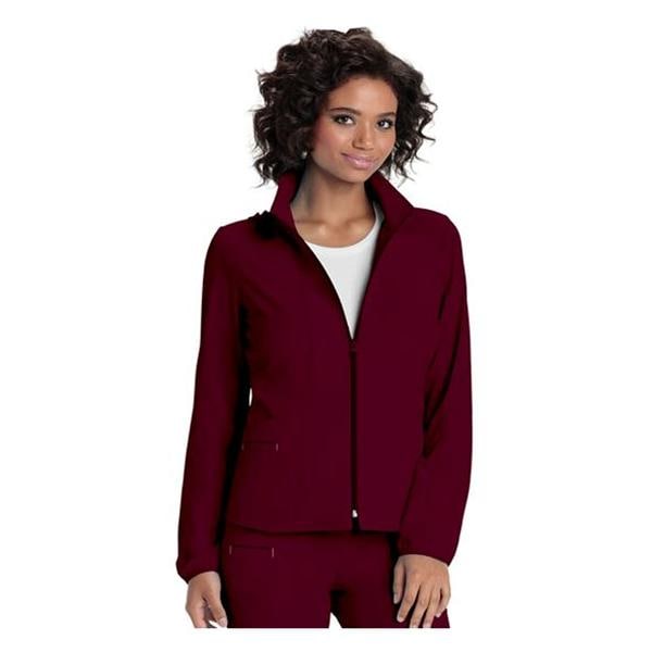 HeartSoul Warm-Up Jacket Long Set-In Sleeves Small Wine Womens Ea