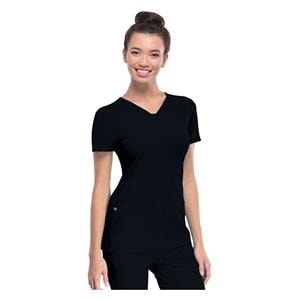 HeartSoul Scrub Shirt V-Neck X-Small Black Womens Ea