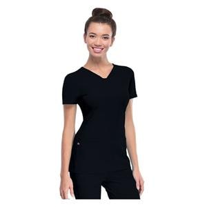 HeartSoul Scrub Shirt V-Neck Short Sleeves 3X Large Black Ea