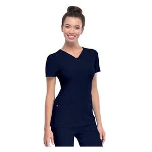 HeartSoul Scrub Shirt V-Neck Large Navy Womens Ea