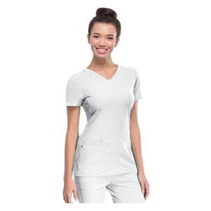 HeartSoul Scrub Shirt V-Neck Small White Womens Ea