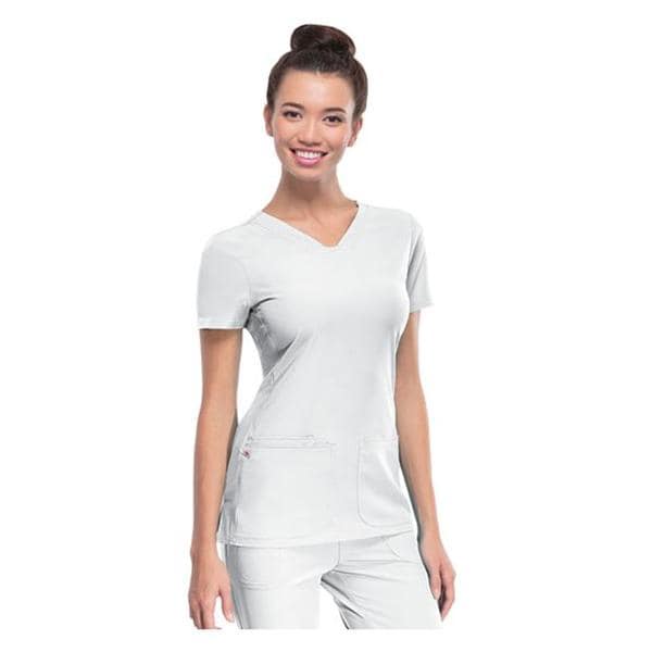 HeartSoul Scrub Shirt V-Neck 3X Large White Womens Ea