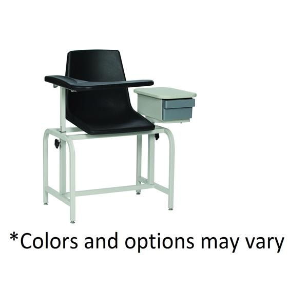 Blood Draw Chair Black 300lb Capacity Ea