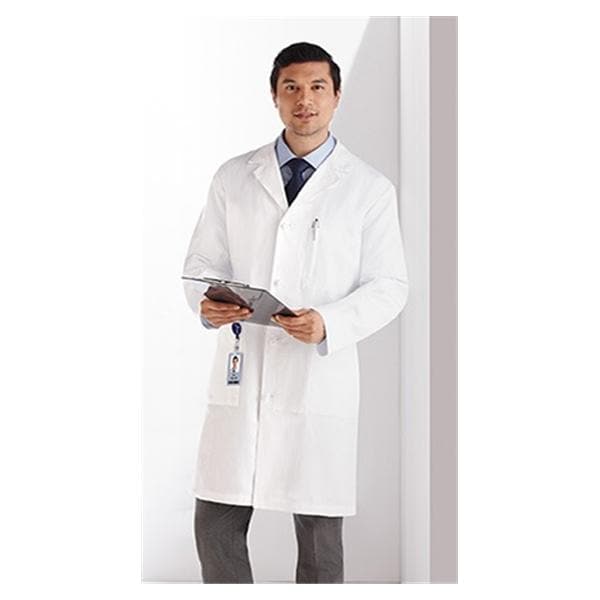 META Lab Coat 5 Pockets Long Sleeves 40 in White Mens Ea