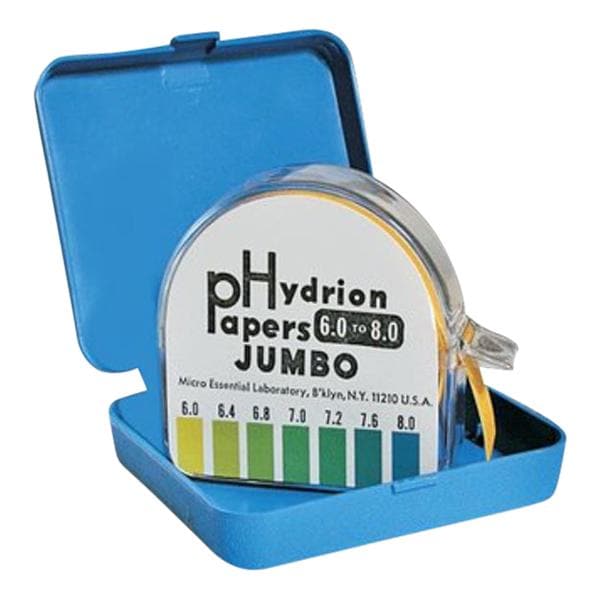 Hydrion Micro Essential Lab pH Test Strip 6-8 Range Ea