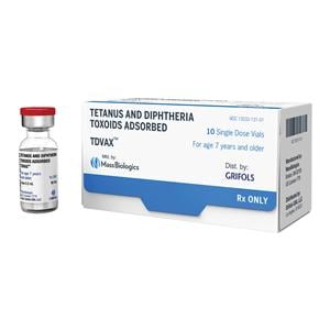 TDVAX Tetanus Toxoid/ Diphtheria Injectable 0.5mL SDV 0.5mL 10/Pk