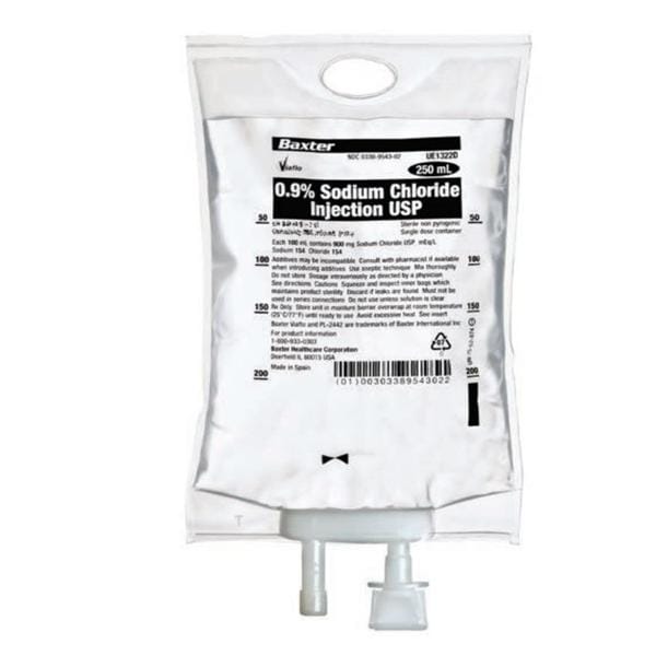 IV Solution Injection 0.9% Sodium Chloride 250mL Flexible Bag DEH...