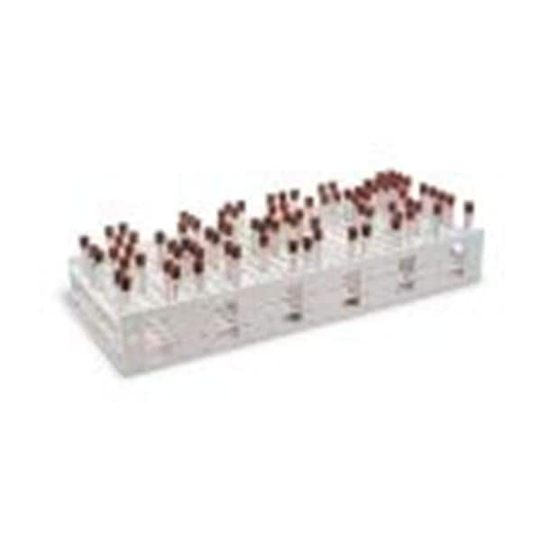 MEGA RACK Test Tube Rack 16mm 120 Wells White Ea