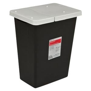 RCRA Hazardous Waste Container 18g Blk/Wht 12.75x18.25x26" Hng Ld/Gskt Plstc Ea