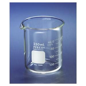 PYREX Beaker Griffin 250 mL Glass 12/Pk