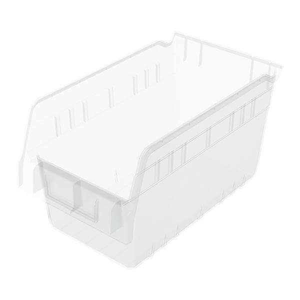 ShelfMax Storage Bin Clear Plastic 11-5/8x6-5/8x6" 10/Ct