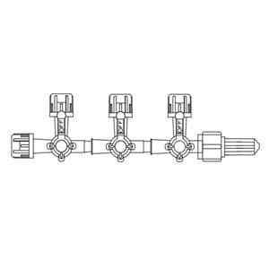 4-Way Stopcock Rotating Male Luer Lock Adapter 50/Ca