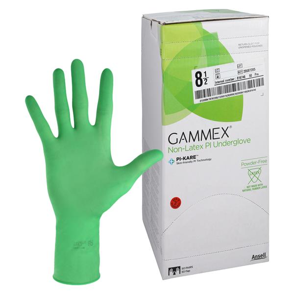 Gammex Synthetic Polyisoprene Surgical Gloves 8.5 Green, 4 BX/CA