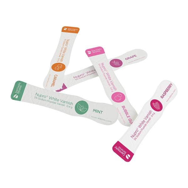 NUPRO Fluoride Varnish 5% NaF 0.25 Gm Raspberry White 50/Bx