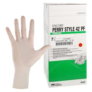 ENCORE Perry Style 42 PF Surgical Gloves 7.5 Standard Natural