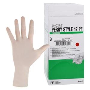 ENCORE Perry Style 42 PF Surgical Gloves 8 Standard Natural