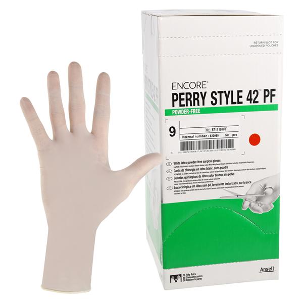 ENCORE Perry Style 42 PF Surgical Gloves 9 Standard Natural