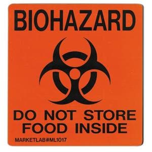 Biohazard Magnet Red 5x5" Ea