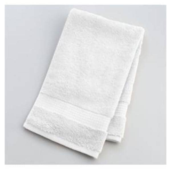 Hand Towel Disposable Cotton / Polyester 16 in x 27 in White 12/Pk