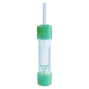 Microvette Capillary Tube Green 100ul Threaded Cap Polypropylene 100/Pk